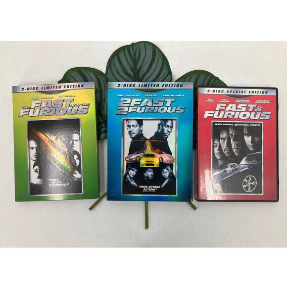 The Fast And The Furious Set Of 3 Universal Studios 1 2 4 DVD Movies Widescreen - Picture 1 of 5